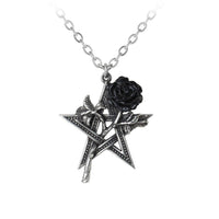 Alchemy Gothic P715  Ruah Vered Pendant Necklace Star Rose Pentagram IN HAND