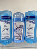 (3) Secret pH Balanced Clean Lavender Invisible Solid Antiperspirant, 2.6oz