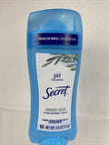 Secret pH Balanced Clean SHower Fresh Invisible Solid Antiperspirant, 2.6oz