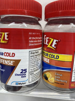 (6) Cold-Eeze Plus Defense Zinc 25 Citrus Elderberry Gummies 4/22+
