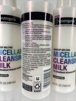 (4) NEUTROGENA Makeup Melting Micellar Cleansing Milk Face Wash Vitamin ￼6.7oz