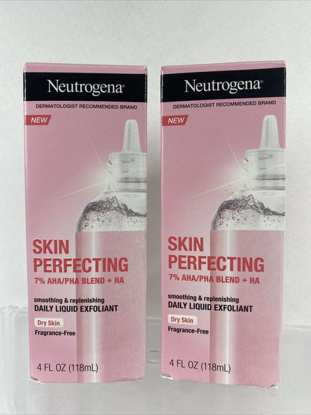 (2) Neutrogena Face Perfecting Exfoliating Serum Dry Hyaluronic Acid Smooth ￼￼4o