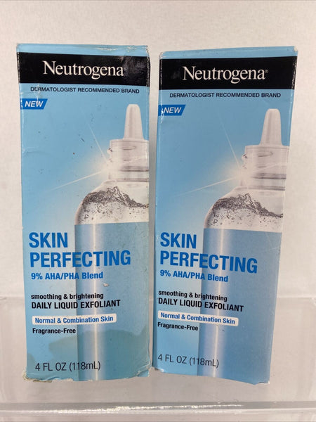 (2) Neutrogena Face Perfecting Exfoliant Serum Smooth normal combination , 4oz