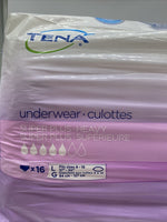 TENA Disposable Underwear Female Large 54286 Super Plus 16 Ct