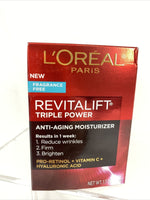 L'Oreal FRAG FREE Revitalift Triple Power Anti Aging Moisturizer Wrinkle ￼1.7oz