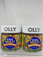 (2) OLLY Kids Multi Vitamin Immunity Sour Fruity Punch 70 Gummies Worms 12/21+