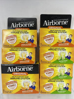 (90) Airborne Vitamin C 1000mg Immune Support Orange & Lemon Lime 10Ctx 9 12/21