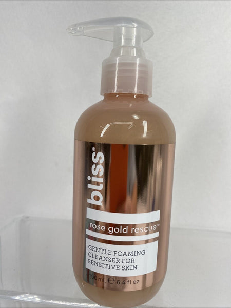 Bliss Rose Gold Rescue Cleanser Sensitive Face Gentle Foaming Face Wash, 6.4 oz