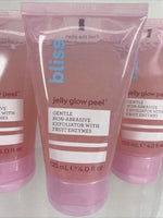 (5) Bliss Jelly Glow Peel Gentle Exfoliator with Fruit Enzymes Scrub 4oz