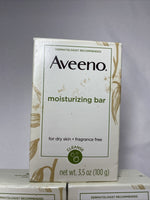 (2) Aveeno Moisturizing Bar Soap Fragrance Free Nourishing Oat Cleanse 3.5oz