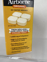 Airborne Immune Support Supplement Zinc 32 Citrus Chewable Tablets 3/22