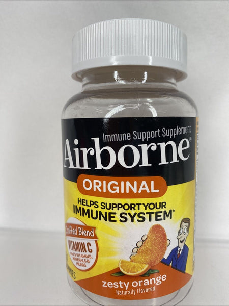 Airborne Zesty Orange Gummies 1000mg Immune Support Supplement 21 Count 1/22