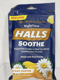 Halls Cough Drops Honey Chamomile Night Time SOOTHE 25 Drops Syrup Cente12/20/21