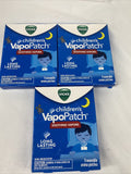 (3) Vicks VapoPatch Long Lasting Soothing Menyhol Vapors for Children Ages 6+
