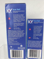 (2) K-Y True Feel Deluxe Silicone Lubricant 1.5oz & 4.5oz Silky 5/22
