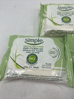 (3) Simple Eye Make-Up Remover Pads Sensitive Face Experts Pads 30 Each