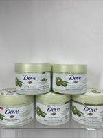 (5) Dove Body Scrub Exfoliating Polish Crushed Kiwi Seeds & Cool Aloe ￼10.5oz