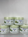 (5) Dove Body Scrub Exfoliating Polish Crushed Kiwi Seeds & Cool Aloe ￼10.5oz