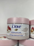 (5) Dove Exfoliating Body Polish Pomegranate Seeds & Shea Butter 10.5 Oz.