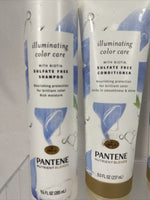 (3) Pantene Illuminating Color Care Sulfate Free Shampoo 9.6oz & Conditioner 8oz