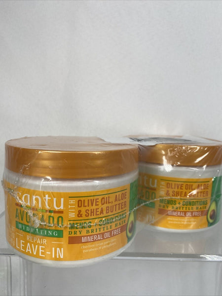 (3) Cantu Avocado Hydrating Repair Leave-In Creme Dry Hair Care Condition 12oz