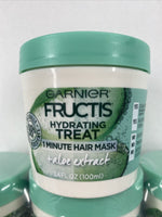 (7) Garnier Fructis Hydrating Treat 1 Minute Hair Mask + Aloe Extract 3.4 oz.