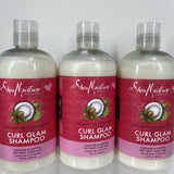 (3) SHEA MOISTURE Miracle Curl Glam Shampoo Coconut Soften Wavy Hair ￼13oz