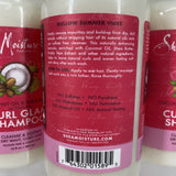 (3) SHEA MOISTURE Miracle Curl Glam Shampoo Coconut Soften Wavy Hair ￼13oz