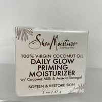Shea Moisture 100% Virgin Coconut Oil, Daily Glow Priming Moisturizer, 2oz