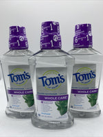 (3) Tom's of Maine Whole Care Fluoride ￼Mouthwash Fresh Mint  ￼16 fl oz 1/22