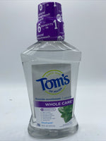 (3) Tom's of Maine Whole Care Fluoride ￼Mouthwash Fresh Mint  ￼16 fl oz 1/22
