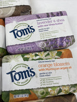 (8) Tom’s Of Maine Creamy Coconut Oil Orange Blossom Lavender Shea Bar Soap 5oz