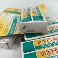 (8) BURT’S BEES Medicated Moisturizing Lip Balm 100% Natural  2/22
