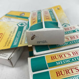 (8) BURT’S BEES Medicated Moisturizing Lip Balm 100% Natural  2/22
