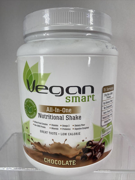 Vegan Smart Chocolate Plant Based Nutritional Shake 24.34oz All-In-One 6/22+