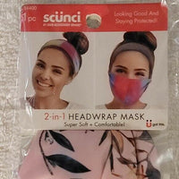 Scunci Active Head Wrap Headband Hair Tie Mask Floral Pink Hawaiian COMBINE SHIP