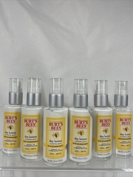 (6)  Burt's Bees Day Lotion Royal Jelly Nourishment 2oz