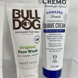 (4) Cremo Bulldog Mens Gift Set Shaving Creme Mint Classic Face Wash Moisturizer