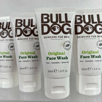(5) Bulldog Original Face Wash Mens Gift Set Aloe Moisturizer Green Tea 1oz