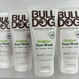(5) Bulldog Original Face Wash Mens Gift Set Aloe Moisturizer Green Tea 1oz