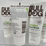 (5) Bulldog Original Face Wash Mens Gift Set Aloe Moisturizer Green Tea 1oz