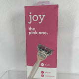 New Joy By Gillette The Pink One 1 Razor and 2 Cartridges Smooth Womens Shave