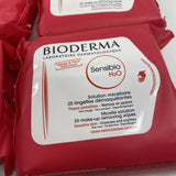 (6) Bioderma Sensibio H2O Micelle Solution 25 Make-Up Removing Wipes 150ttl