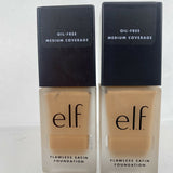(2) elf Flawless Satin Oil-Free Foundation #81379 TOFFEE cool pink Medium Cover