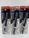 (3) Rimmel  #001 Black Scandaleyes Bold Liquid Eyeliner Waterproof