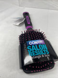 Conair Salon Results Paddle Hair Brush, Black & Pink Square Cushion DeTangle￼ ￼