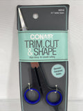 6.5” Black CONAIR Trim Cut & Shape Barber Sheers #80014N Scissor Diamond Sharp