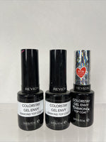 (3) Revlon ColorStay Gel Envy Diamond Top Coat Nail Polish .4oz
