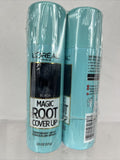 (2) L’Oréal Black  Magic Root Spray Cover up Rescue Hair Color Dark Gray