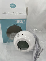 Tocky Touch Alarm Clock WHITE  MP3 Rolls Away  Battery You Snooze You Loose Gag